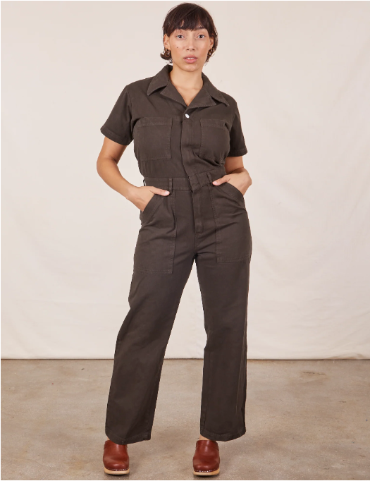 Cotton Twill Jumpsuit (L)