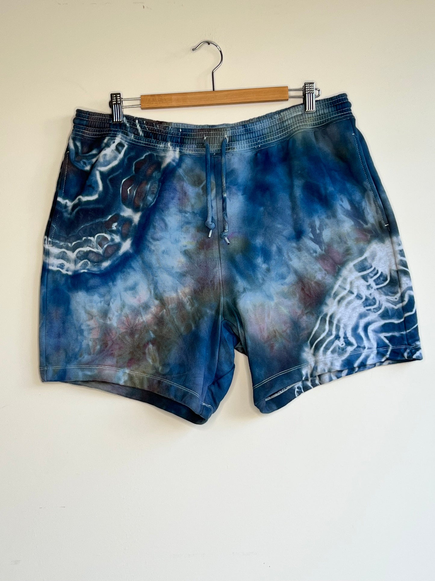 Blue Cotton Sweat Shorts (Large)
