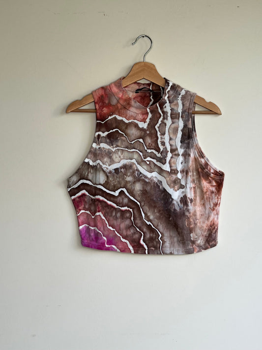 Abalone Pink Rayon Crop Top (XXL)