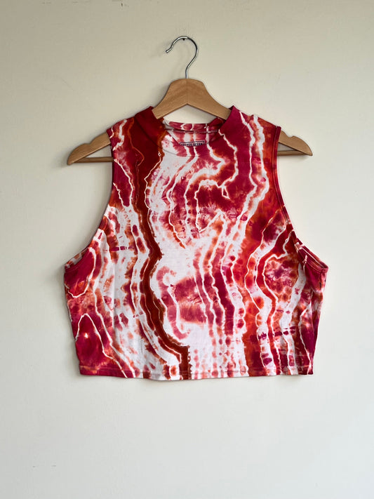 Raspberry Rayon Crop Top (Small)