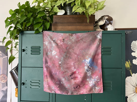 100% Silk Scarf - Dark Maroon (22”x22”)
